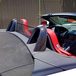 2014-2016 Jaguar F-Type Convertible Roll Bar Covers / Hoop Caps - Carbon Fiber